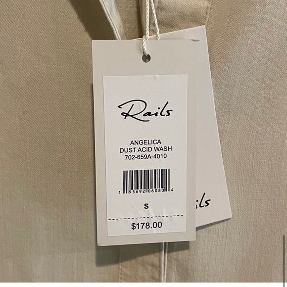 Rails XS womens bone color button up top - Picture 8 of 9